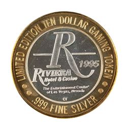 .999 Silver Riviera Hotel & Casino Las Vegas $10 Casino Limited Edition Gaming Token