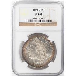 1893-O $1 Morgan Silver Dollar Coin NGC MS62