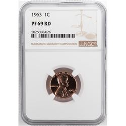 1963 Proof Lincoln Memorial Cent Coin NGC PF69RD