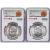 Image 1 : Lot of (2) 1953Mo Mexico 5 Pesos Silver Coins NGC MS64