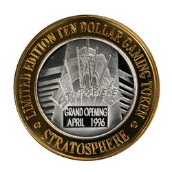 .999 Silver Stratosphere Las Vegas, NV $10 Casino Limited Edition Gaming Token