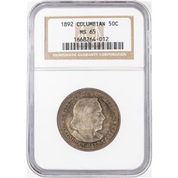 1892 Columbian Centennial Commemorative Half Dollar Coin NGC MS65