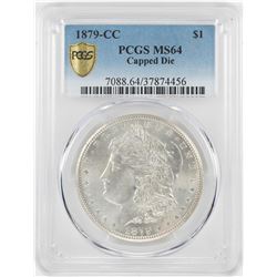 1879-CC Capped Die $1 Morgan Silver Dollar Coin PCGS MS64