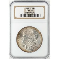 1898-O $1 Morgan Silver Dollar Coin NGC MS64