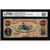 Image 1 : 1858 $100 Bank of the Commonwealth Richmond, VA Obsolete Note PMG Very Fine 20