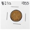 Image 1 : 1855 $2 1/2 Liberty Head Quarter Eagle Gold Coin