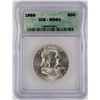 Image 1 : 1958 Franklin Half Dollar Coin ICG MS64