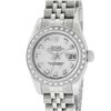 Image 2 : Rolex Ladies Stainless Steel Quickset MOP Diamond Datejust Wristwatch With Rolex Box