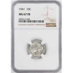 1941 Mercury Dime Coin NGC MS67FB