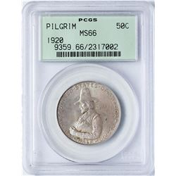 1920 Pilgrim Tercentenary Commemorative Half Dollar Coin PCGS MS66