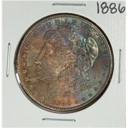 1886 $1 Morgan Silver Dollar Coin Amazing Toning