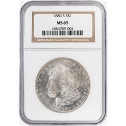 1880-S $1 Morgan Silver Dollar Coin NGC MS65