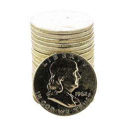 Roll of (20) Brilliant Uncirculated 1962-D Franklin Half Dollar Coins