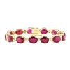 Image 1 : 14KT Rose Gold 45.00 ctw Ruby and Diamond Bracelet