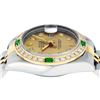 Image 4 : Rolex Ladies Two Tone 18K Quickset Champagne Diamond & Emerald Datejust Wristwatch