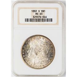 1882-S $1 Morgan Silver Dollar Coin NGC MS65