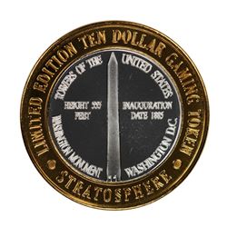 .999 Silver Stratosphere Las Vegas, Nevada $10 Casino Limited Edition Gaming Token