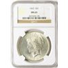 Image 1 : 1923 $1 Peace Silver Dollar Coin NGC MS65