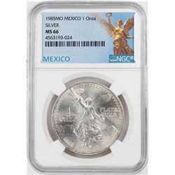 1984Mo Mexico 1 Onza Libertad Silver Coin NGC MS66