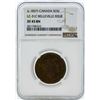 Image 1 : c. 1837 Canada Un Sou LC-31C Belleville Issue Coin NGC XF45BN