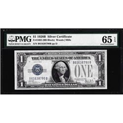 1928B $1 Funnyback Silver Certificate Note Fr.1602 PMG Gem Uncirculated 65EPQ