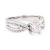 Image 1 : 14KT White Gold 0.66 ctw Diamond Ring
