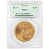 Image 1 : 1927 $20 St. Gaudens Double Eagle Gold Coin PCGS MS62 Old Green Holder