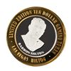 Image 1 : .999 Silver Hilton Las Vegas, Nevada $10 Casino Limited Edition Gaming Token