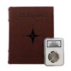 Image 1 : 1858-O SS Republic Seated Liberty Half Dollar Coin NGC Shipwreck Effect with Book