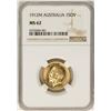 Image 1 : 1912-M Australia Sovereign Gold Coin NGC MS62