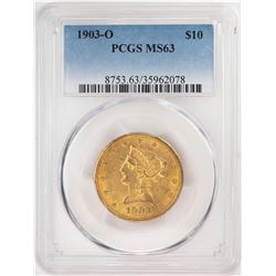 1903-O $10 Liberty Head Eagle Gold Coin PCGS MS63