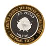 Image 1 : .999 Silver Hilton Las Vegas, Nevada $10 Casino Limited Edition Gaming Token