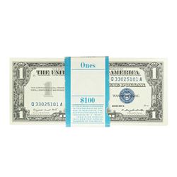 Pack of (100) 1957A $1 Silver Certificate Notes