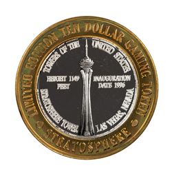 .999 Silver Stratosphere Las Vegas, Nevada $10 Casino Limited Edition Gaming Token
