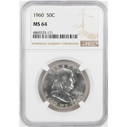 1960 Franklin Half Dollar Coin NGC MS64