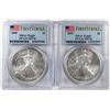 Image 1 : Lot of 2008-2009 $1 American Silver Eagle Coins PCGS MS70 First Strike