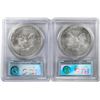 Image 2 : Lot of 2008-2009 $1 American Silver Eagle Coins PCGS MS70 First Strike