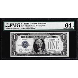 1928B $1 Funnyback Silver Certificate Note PMG Choice Uncirculated 64EPQ