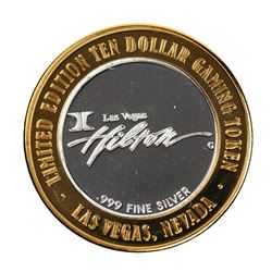 .999 Silver Hilton Las Vegas, Nevada $10 Casino Limited Edition Gaming Token