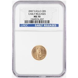 2007 $5 American Gold Eagle Coin NGC MS70 Early Releases