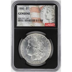 1886 $1 Morgan Silver Dollar Coin NGC Genuine