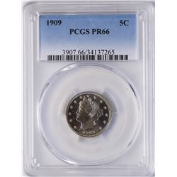 1909 Proof Liberty Head V Nickel Coin PCGS PR66