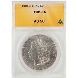 1901-S $1 Morgan Silver Dollar Coin ANACS AU50