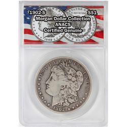 1902-S $1 Morgan Silver Dollar Coin ANACS Certified Genuine