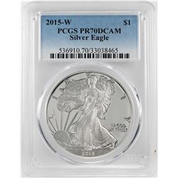 2015-W $1 Proof American Silver Eagle Coin PCGS PR70DCAM