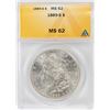 Image 1 : 1889-S $1 Morgan Silver Dollar Coin ANACS MS62