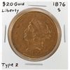 Image 1 : 1876-S $20 Liberty Head Double Eagle Gold Coin