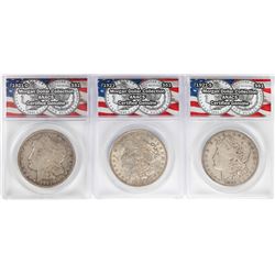 Lot of 1921-P/D/S $1 Morgan Silver Dollar Coins ANACS Certified Genuine