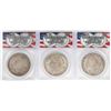 Image 1 : Lot of 1921-P/D/S $1 Morgan Silver Dollar Coins ANACS Certified Genuine