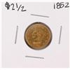 Image 1 : 1852 $2 1/2 Liberty Head Quarter Eagle Gold Coin